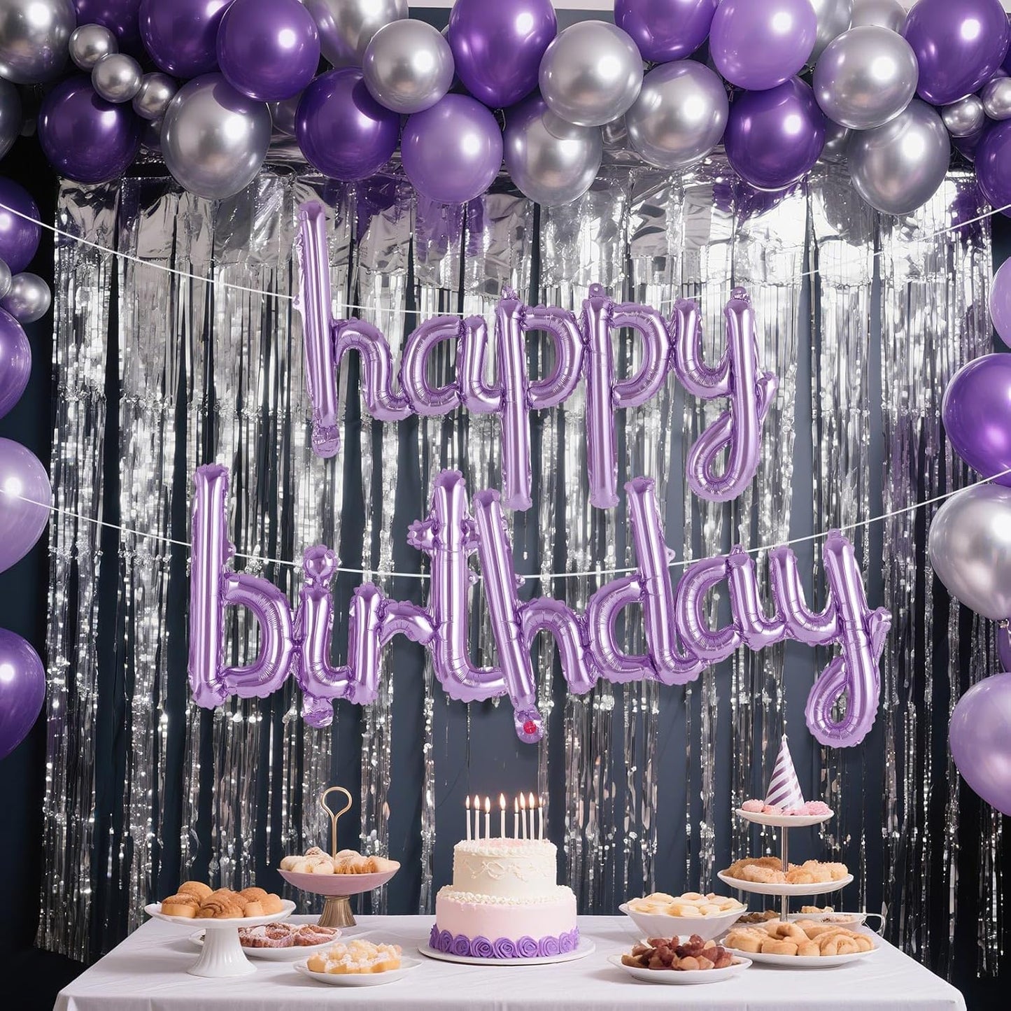 Happy Birthday Balloons Banner Foil Letters Balloons Connected, Personalized Birthday Signs for Women Men Boys Girls Birthday Party Decorations, Small Gold