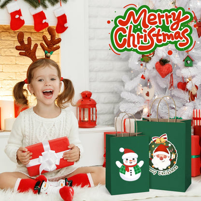 BagDream Kraft Paper Bags 25Pcs 5.25x3x8 Inches Small Paper Gift Bags with Handles Bulk for Party Favor, Retail, Merchandise, Black Gift Sacks