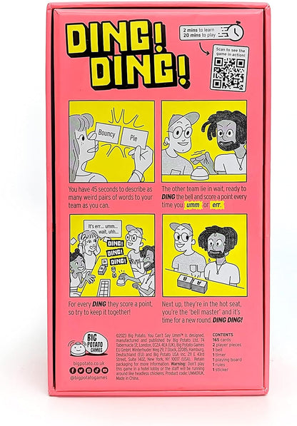 Big Potato You Can't Say UMM: A Party Game for Family and Adults, Fast-Paced Family Word Game, Must Have for Game Night, Bonus Content Included