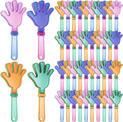 Meooeck 300 Pcs Hand Clappers 7.5 Inch Hand Clappers Noisemakers Bulk Noise Makers Party Favors Cheer Noise Makers for Sporting Events Fiesta Birthday Reward Cheers Game Party (Mixed Colors)