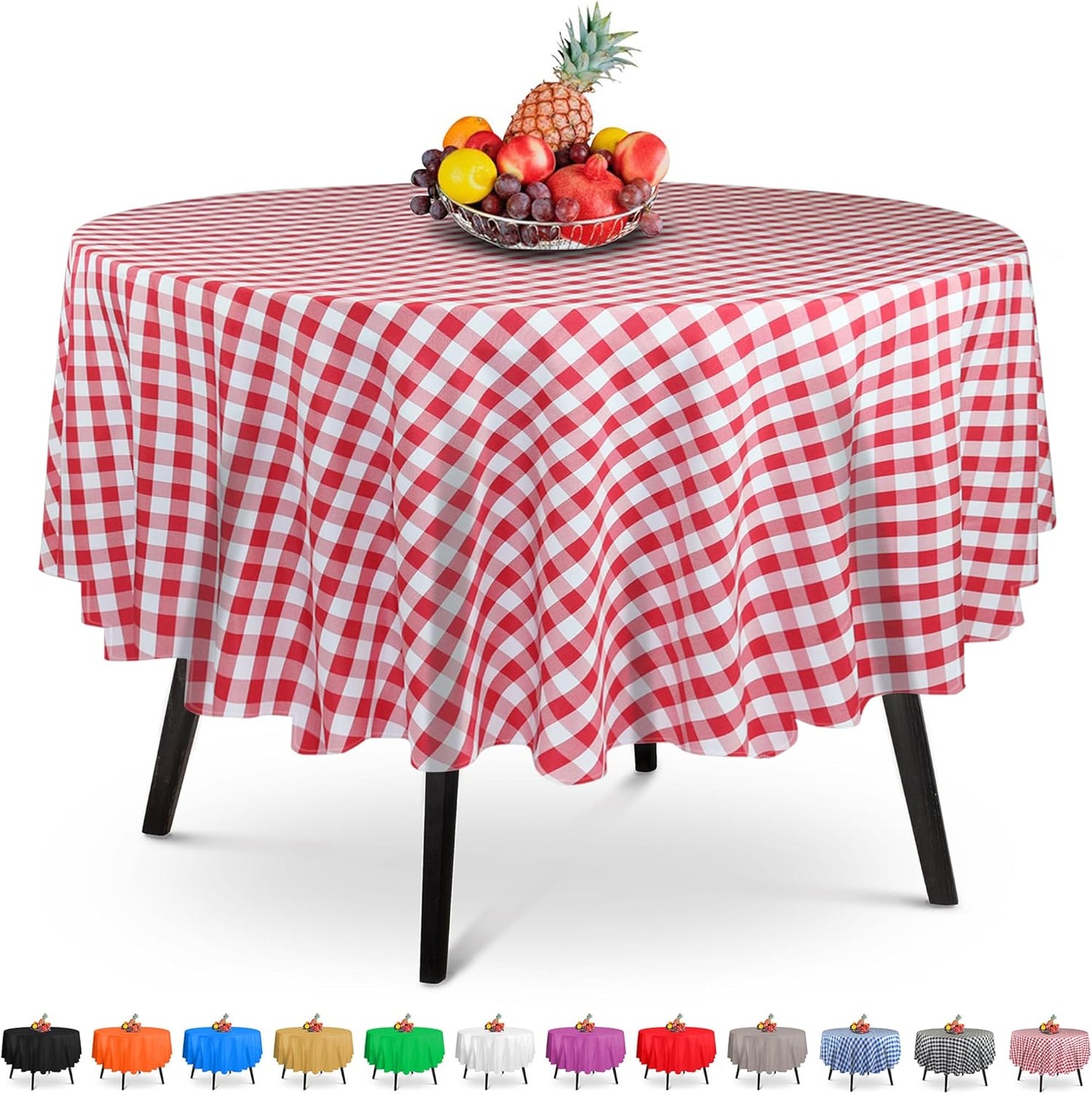 14 Pack Black 54 x 108 in. Rectangle Disposable Plastic Tablecloths - Smooth Decorative Covers for Parties, Weddings
