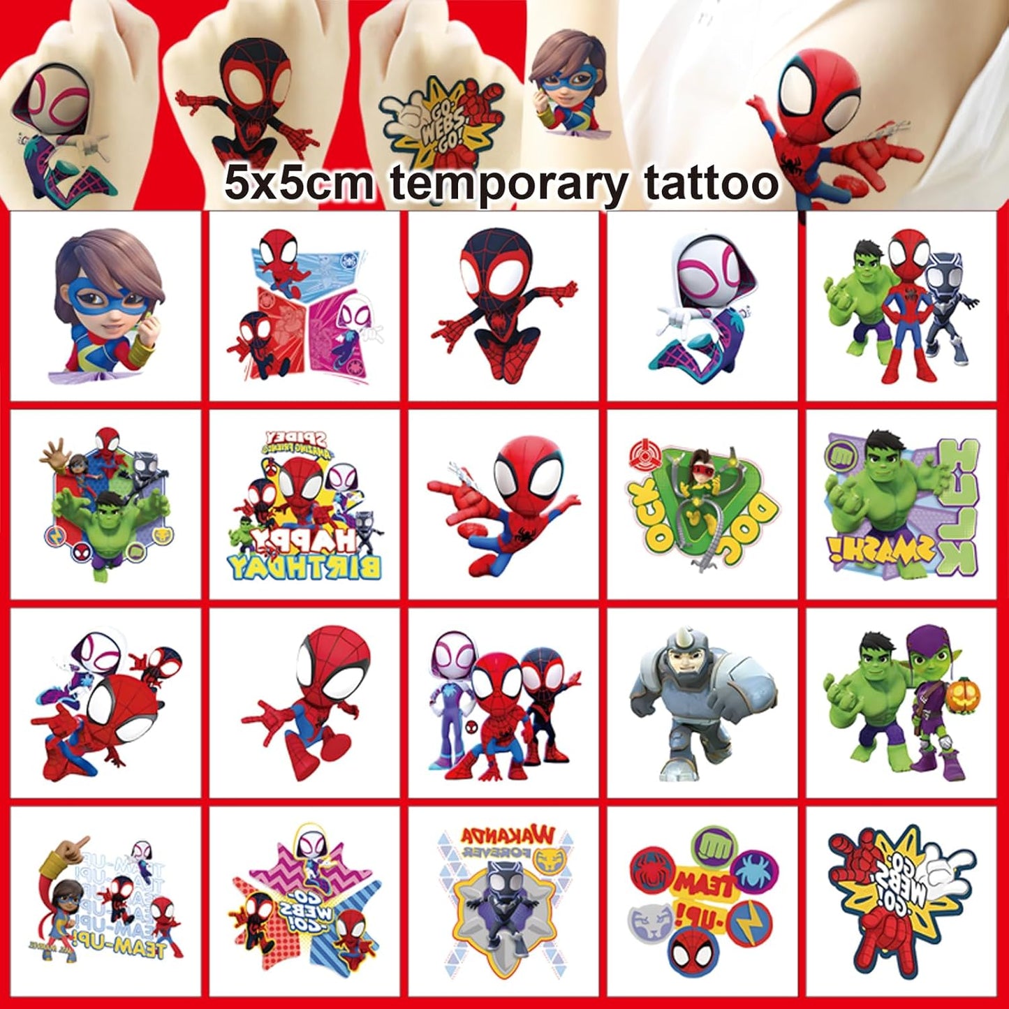 40Sheets Cartoon Hello Kitty Temporary Tattoos Birthday Themed Party Supplies Decoration Favors Cartoon Cute Kitty Sticker for Kids Boys Home Activity Class Prizes Carnival Christmas Rewards (Hell40)