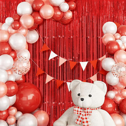 10 Pack Silver Backdrop Curtain 3.2ft x 8.2ft Metallic Tinsel Foil Fringe Curtains Photo Booth Background for Birthday Party Decoration Baby Shower Engagement Wedding Christmas Decoration (Silver)