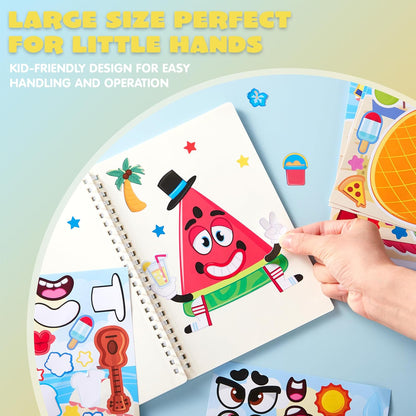 JOYIN 36 Sheets 9"x6" Make a face Stickers for Kids, Make Your Own Animal Stickers with Unicorn, Dinosaur, Sea and Safari Animals, Crafts Birthday Party Favors, Goodie Bags Classroom Activities