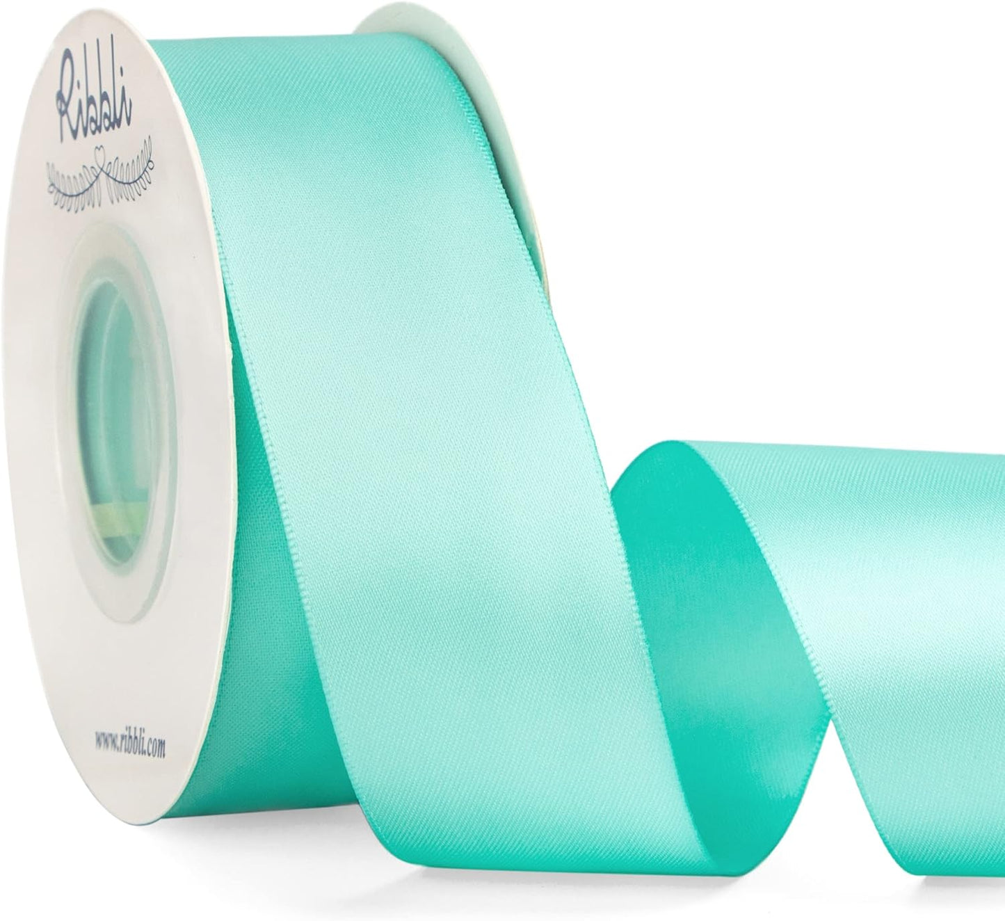 Ribbli Double Faced White Satin Ribbon,3/8” x Continuous 25 Yards,Fabric Ribbon use for Bows Bouquet,Gift Wrapping,Floral Arrangement