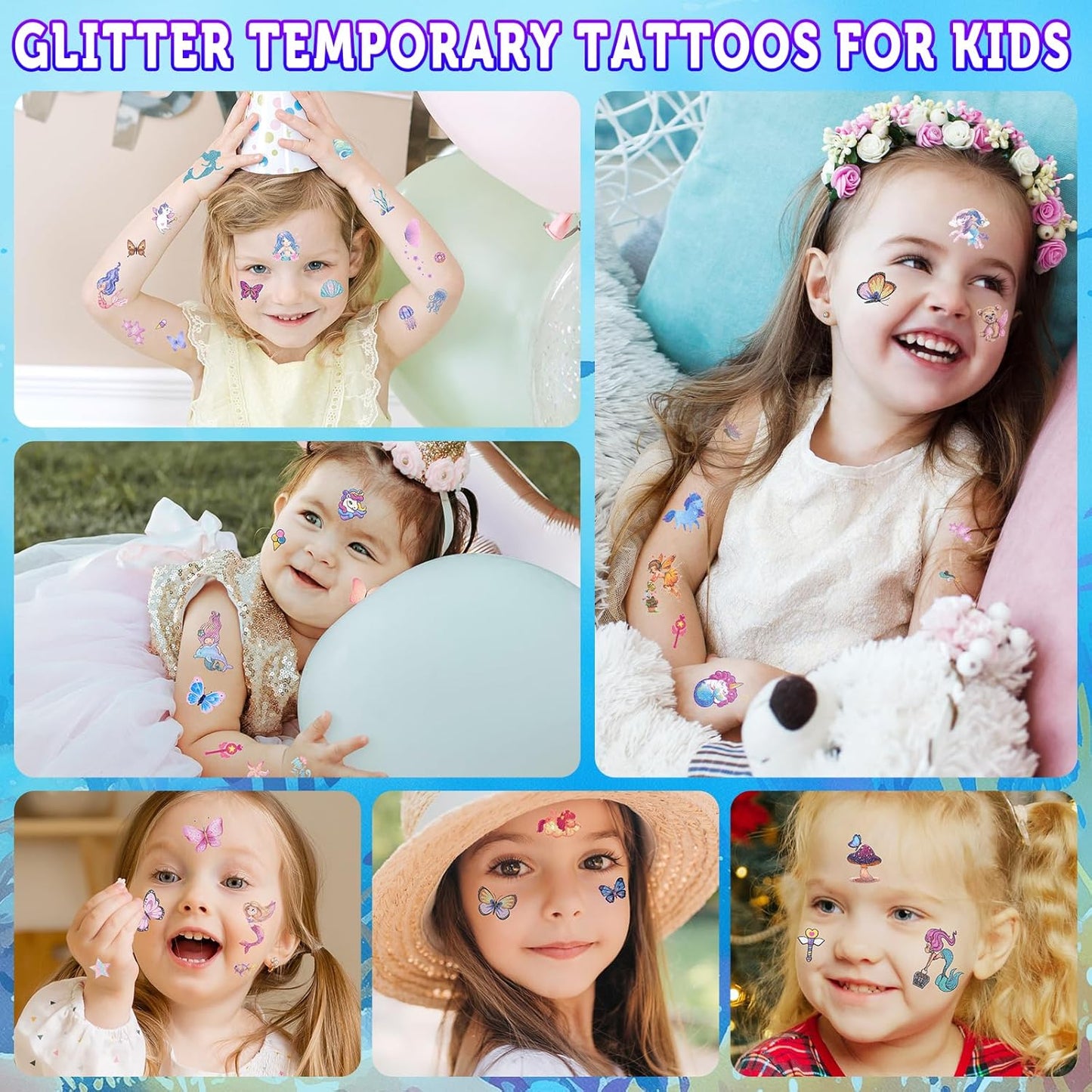 Ozepao Dinosaur Glitter Temporary Tattoos for Kids - 160 Styles - Dino Party Favors, Birthday Party Supplies, T-rex Decorations