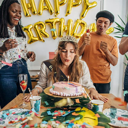 Semato 60 & Fabulous Birthday Crown and Sash Kit- 60th Birthday Gifts for Women 60th Birthday Party Decorations (rose gold)