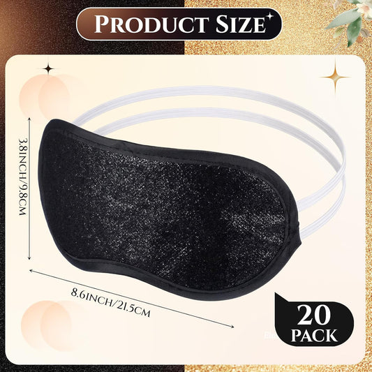 Chicingyou 12 Pcs Glitter Eye Mask Bulk Sleep Masks Eye Cover for Party Gifts Blindfold with Adjustable Elastic Strap for Bachelorette Party Supplies Women Men(Hot Pink)