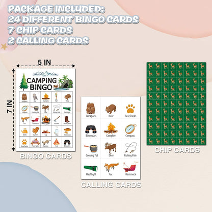 Garden Bingo Cards, Garden Theme Game for 24 Players, Bingo Activities for Adults, Garden Party Favors Supplies Decorations(A02)