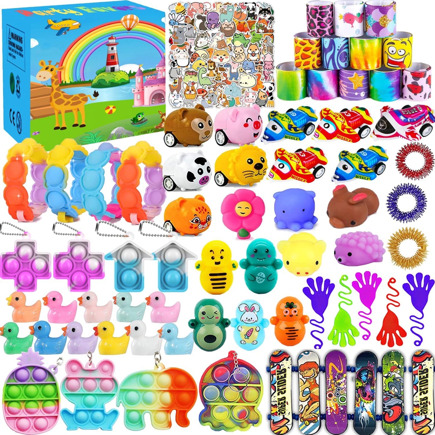 154 Pack Party Favors for Kids 8-12 4-8, Fidget Toys Bulk, Treasure Box Toys for Classroom, Easter Egg Fillers, Birthday Gifts, Classroom Prizes, Pinata Filler, Goodie Bags Stuffers for Kids