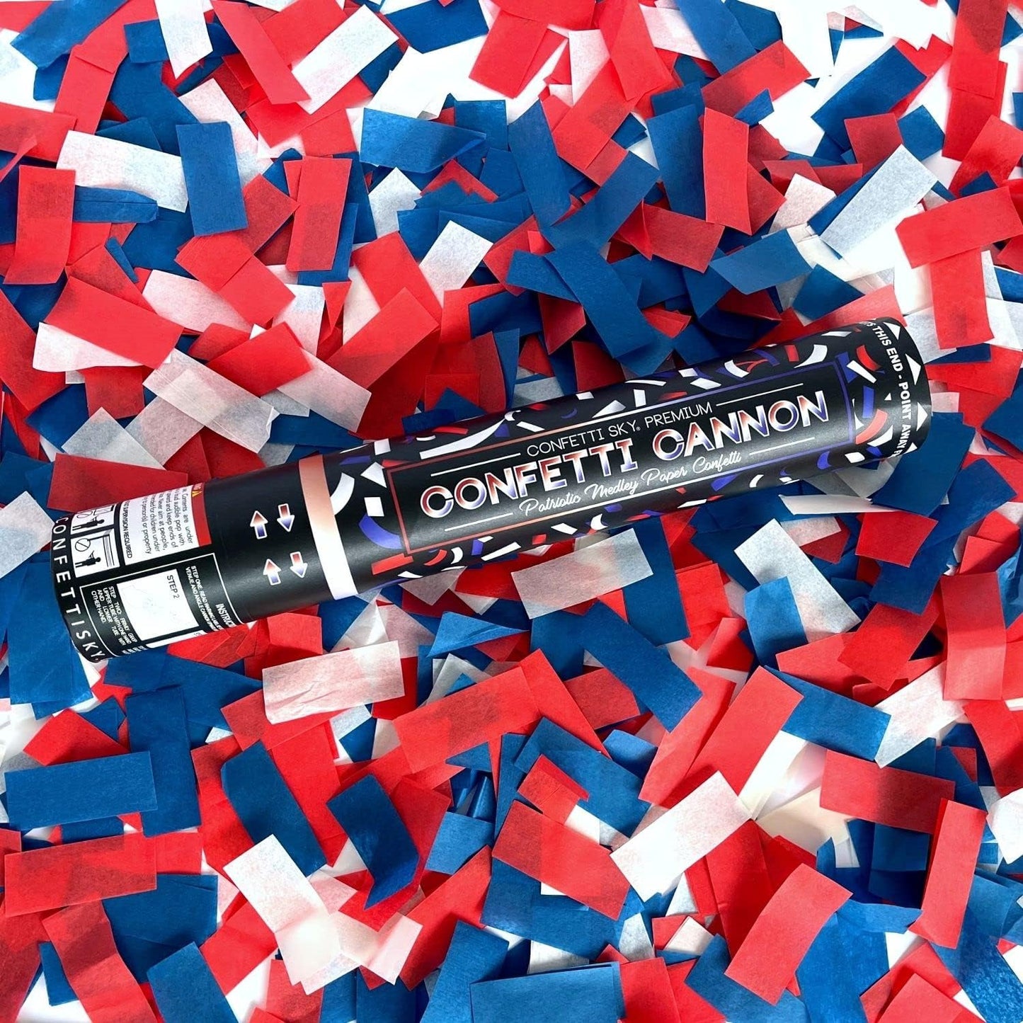 Confetti Sky [6 Pack] 12 Inch Confetti Cannons | Multicolor Confetti Poppers for Wedding Celebration, Birthday Party, Pranks, Graduation, Christmas Eve and New Year Celebration