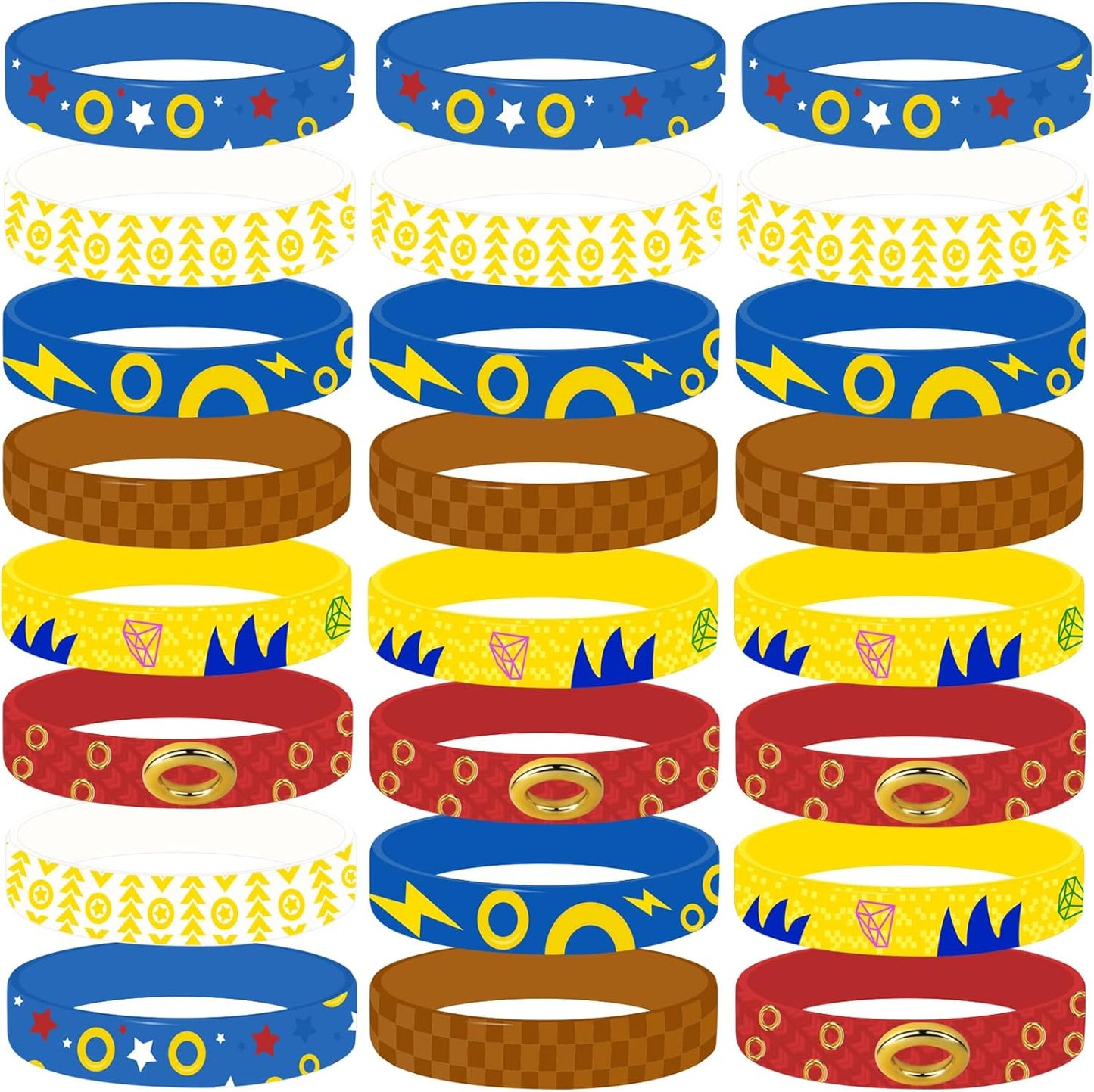 Valentines Day Gifts for Kids Classroom 24 Pieces,Hedgehog Theme Party Favors,Patented Silicone Bracelets,Birthday Decorations Party Supplies,Pinata Stuffers Goodie Bag Favors
