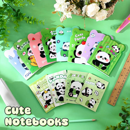 Wovnet 100 Packs Mini Notebooks Party Favors Animal Small Cute Pocketbook Bulk Cartoon Cat Dog Rabbit Bear Monkey Themed for Christmas Gift
