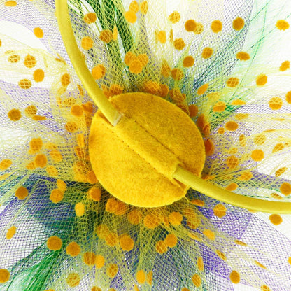 DRESHOW Fascinators Hat Flower Mesh Ribbons Feathers on a Headband and a Clip Tea Party Headwear for Girls and Women - Colors A