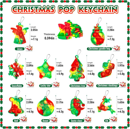 Pop Fidget Toys Bulk Its Party Favors for Kids 4-8 8-12 30 Pack Mini Pop Keychain It Small Fidgets for Classroom Prizes School End of Year Student Gifts from Teacher Birthday Goodie Bag Stuffers