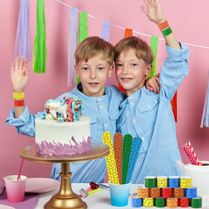 Cartoon Animation Slap Wristband, 24 Pack - Birthday Party Supplies, Cartoon Theme Bracelets Goodie Bag Fillers for Birthday & Theme Parties