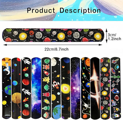 CZWXOXO 74PCS Fruit Slap Bracelets&Stickers Summer Fruit Theme 24PCS Slap Bracelets 50PCS Stickers Party Favors Basket Bag Filler School Prizes Gifts Party Favors Bulk