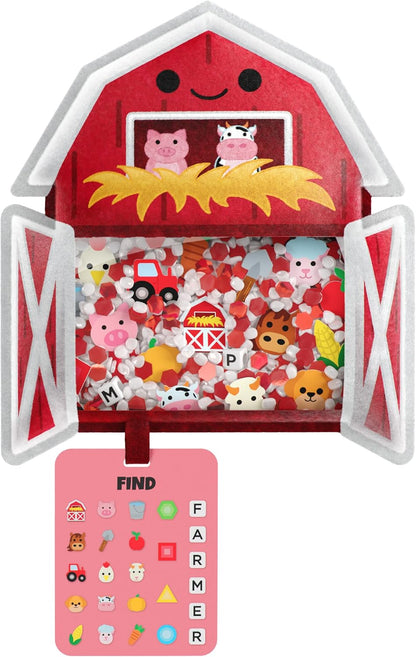 Vango BIZYBOO - The Original Seek & Find Plush - Hidden Object Search Problem Solving Educational Matching Game for Kids 2 and Up (Chill Bill)