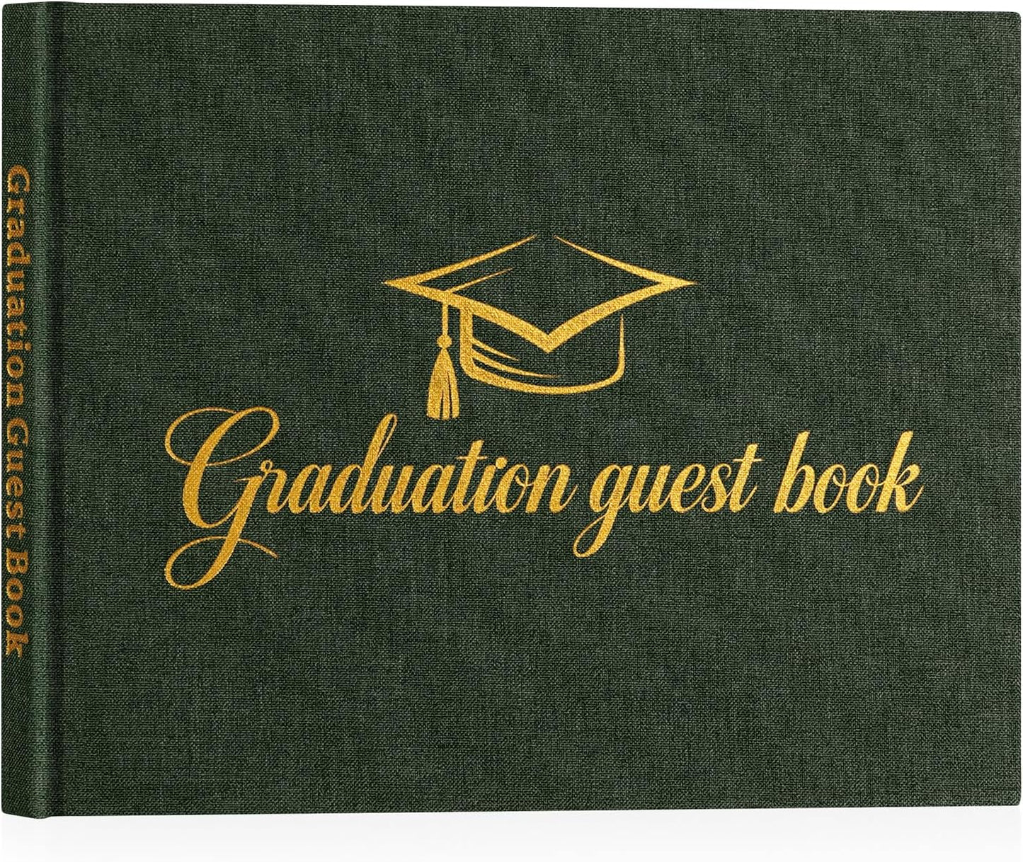 Artmag 2026 Graduation Guest Book Fabric Hardcover Signs Signature Graduation 100 Pages Guest Book Grad Memory Scrapbook for College Gifts (Black)