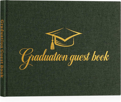 Artmag 2026 Graduation Guest Book Fabric Hardcover Signs Signature Graduation 100 Pages Guest Book Grad Memory Scrapbook for College Gifts (Black)