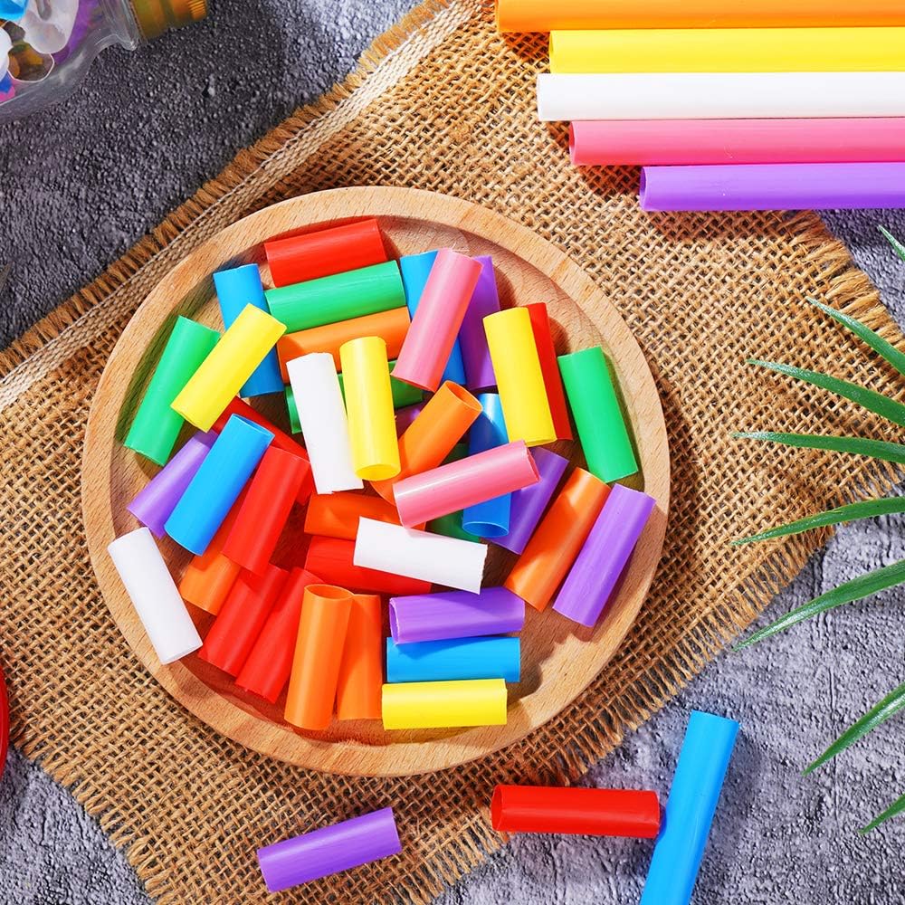 100 Pcs Jumbo Smoothie Straws,Colorful Disposable Wide-mouthed Large Straw.