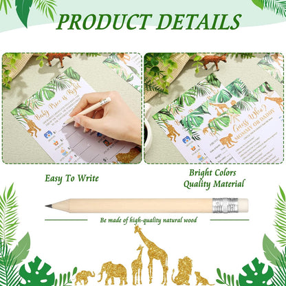 Yinder 145 Pcs Baby Shower Games Activities Cards with 20 Pencils Includes Baby Bingo Description and Wishes Guess Who Price is Right Word Scramble Game(Here Comes the Son)