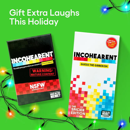 Incohearent by Relatable – Guess the Gibberish Party Game for Adults, Funny Card Game Activity for Groups, Bachelorette Party Favorite, Summer Fun for Game Night, Travel-Friendly with 300 Cards