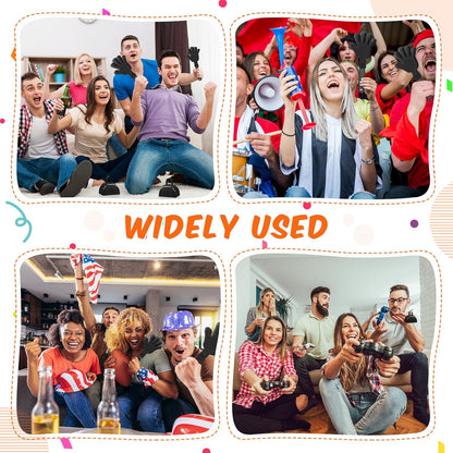 24 Pcs Hand Clappers and Metal Cowbells Noise Makers Cheering Clappers Cow Bells Handle Cheers Dance Basketball Football Noise Makers Sporting Events Graduation School Sports Party (Purple)