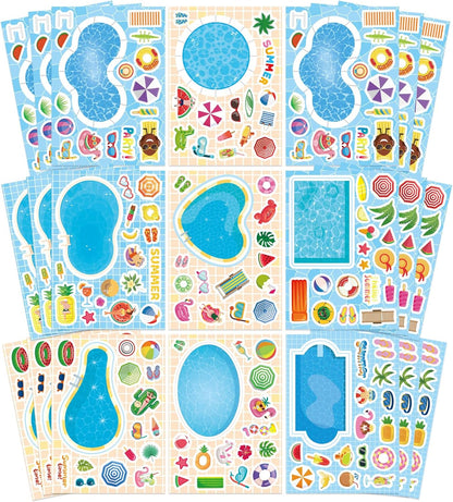 24 Sheets Make a Face Stickers for Kids Toddlers, Make Your Own Animal Mix and Match Sticker Sheets with Sea Animals Horses Dinosaurs Unicorns for Kids Crafts Party Favors Goodie Bags Stuffers