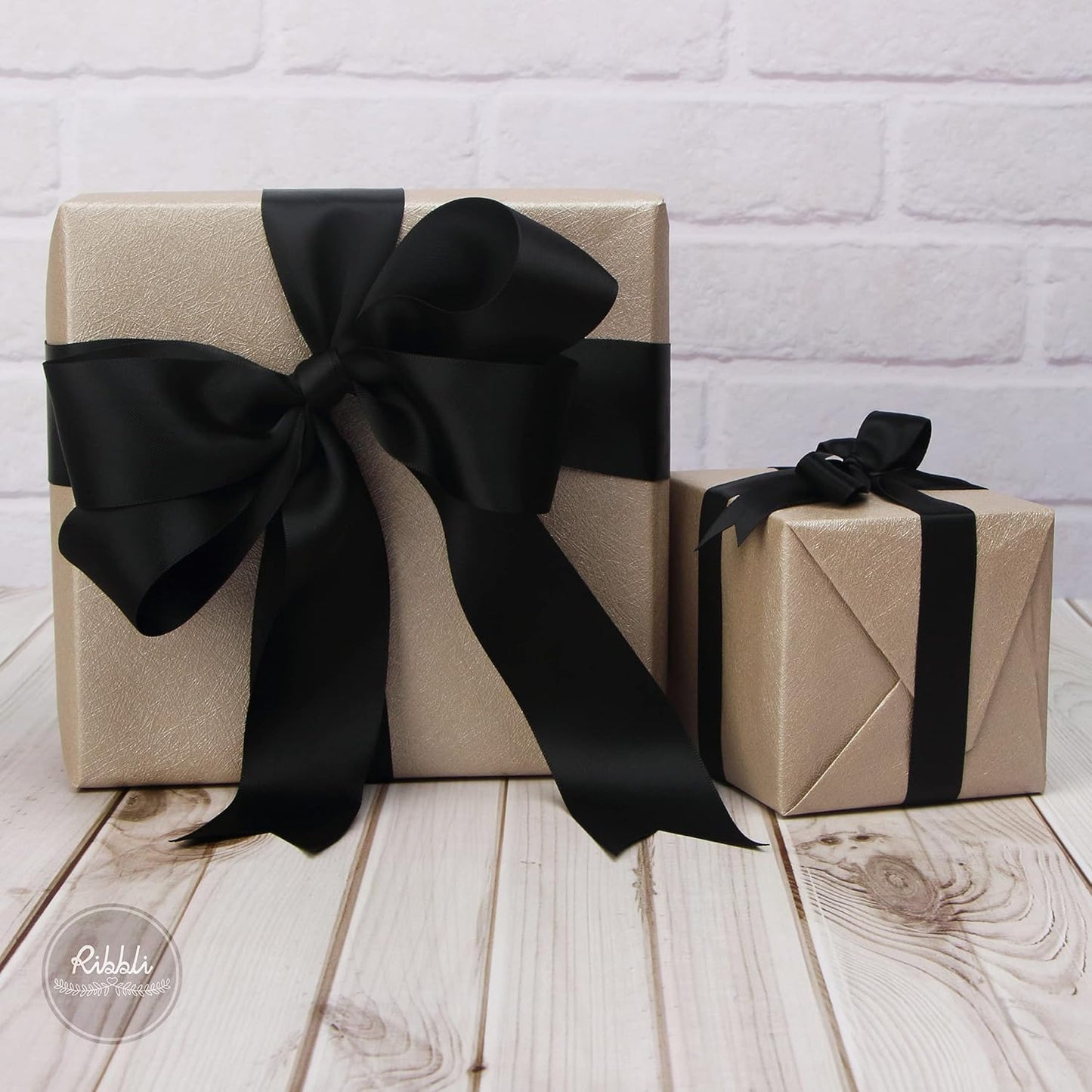 Ribbli Double Faced White Satin Ribbon,3/8” x Continuous 25 Yards,Fabric Ribbon use for Bows Bouquet,Gift Wrapping,Floral Arrangement