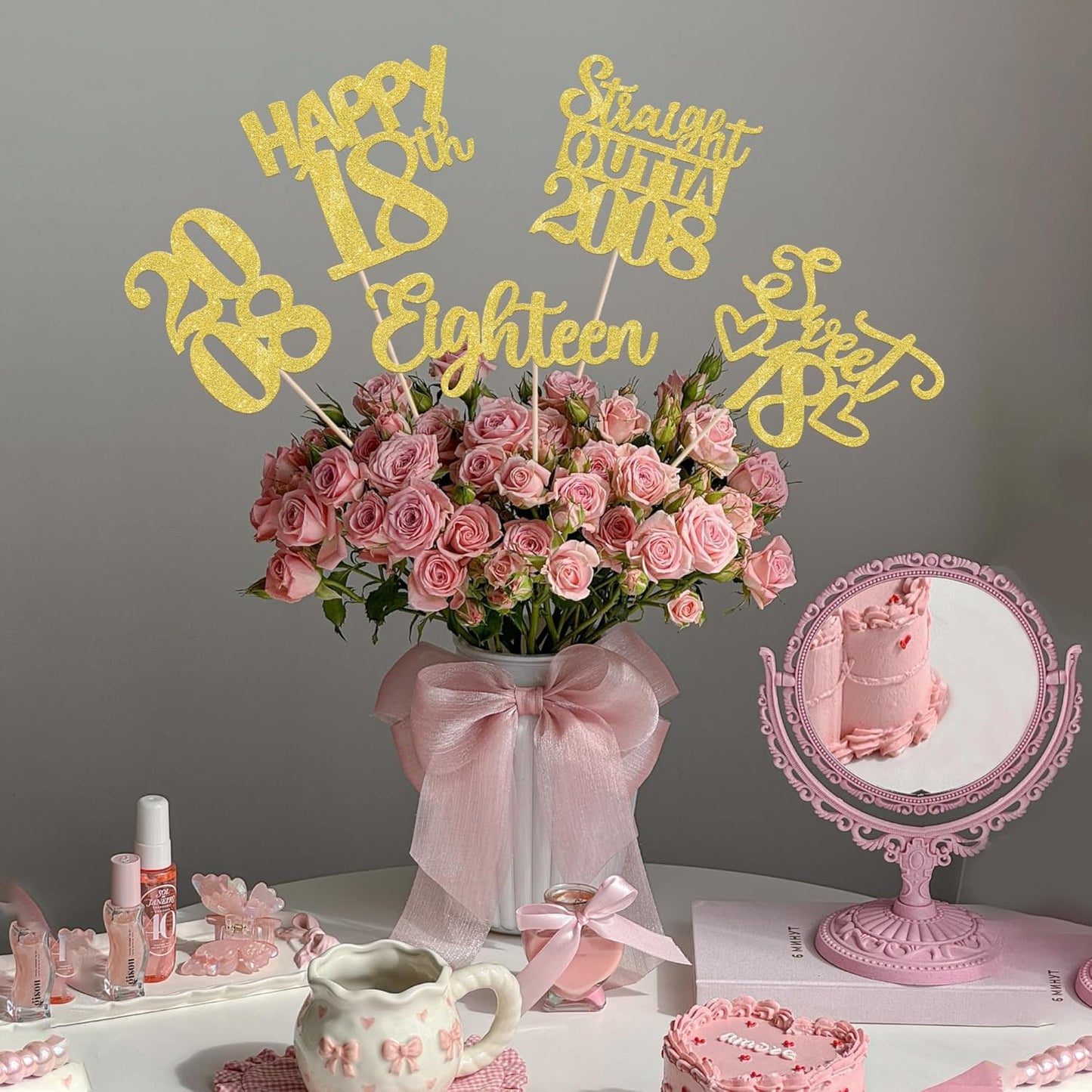 15 PCS 50th Birthday Centerpiece Sticks Fifty Happy 50th Straight Outta 1976 Table Flower Centerpieces Sticks Cheers to 50 Floral Decorations for 50th Birthday Party Centerpieces Supplies Black