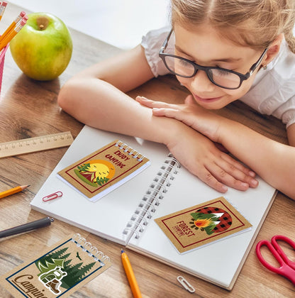 Eaasty 32 Pack Camping Party Favors Small Notebooks for Kids Adventure Mini Notepads Spiral Pocket Memo Notepads Birthday Party Favors Summer Sleepaway Teacher Classroom Rewards Supplies