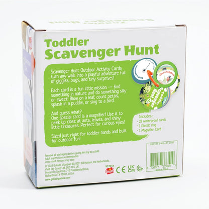 Scavenger Hunt Cards at the Park | Kids Outdoor Activity Cards Game with Magnifying Lens | Nature 2 Year Old Gifts for 2-3 Year Olds | Toddler Games for Boys & Girls