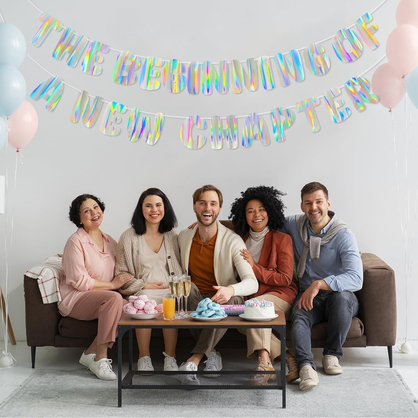 Iridescent Welcome Back We Missed You So Much Banner, Holographic Welcome Back Decorations, Pre-Strung Welcome Home sign for Office Party, Family Gathering, Back to School, Military Homecoming