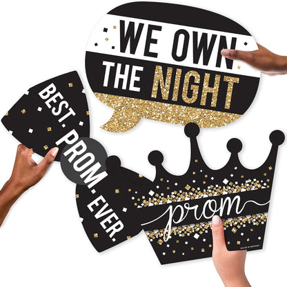 Big Dot of Happiness Prom - Photo Booth Props Kit, Dance Decorations, Photography Accessories, Party Decor- 20 Piece set