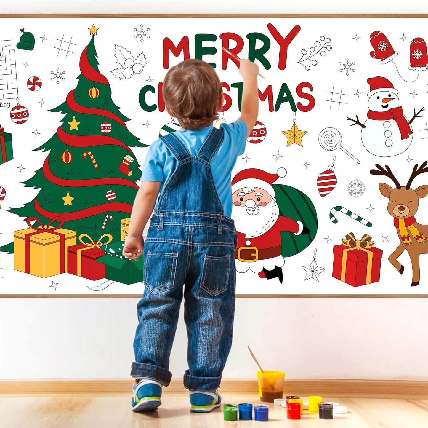 Childom 1 Pack Fourth of July Coloring Tablecloth for Kids,4th of July Crafts for Kids 30"x72" Giant Coloring Poster Table Cloth,Large Paper Poster Crafts Party Activities,4th of July Paper Tablecloth
