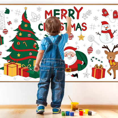 Childom 1 Pack Fourth of July Coloring Tablecloth for Kids,4th of July Crafts for Kids 30"x72" Giant Coloring Poster Table Cloth,Large Paper Poster Crafts Party Activities,4th of July Paper Tablecloth
