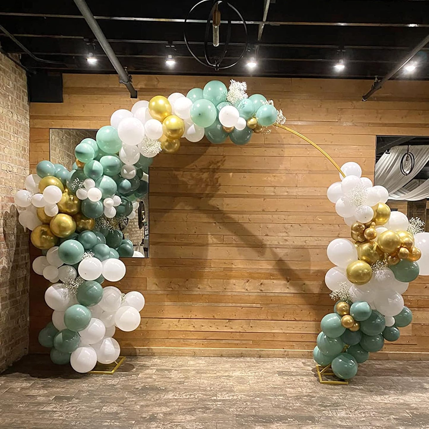 Wokceer Round Backdrop Stand 8FT Gold Wedding Arch Metal Circle Balloon Arch Stand for Birthday Party Wedding Bridal Shower Anniversary Ceremony