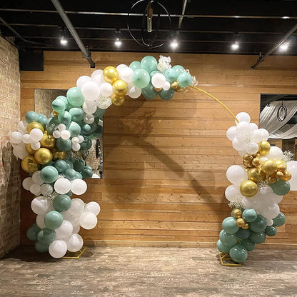 Wokceer Round Backdrop Stand 8FT Gold Wedding Arch Metal Circle Balloon Arch Stand for Birthday Party Wedding Bridal Shower Anniversary Ceremony
