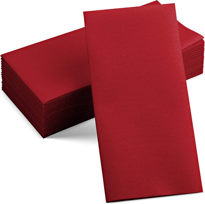 50-Pack Disposable Linen-Feel Caramel Napkins, 12" x 17" Cloth-Like Paper Dinner Napkins For Wedding, Bathroom, Party Or Event