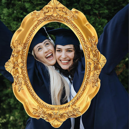 Beeveer Upgraded 32 x 24 Inch Large Photo Booth Props Picture Frame Vintage Photo Frame Friends Selfie Props for Wedding Mexico Birthday Bachelorette Party Supplies(Gold Style)