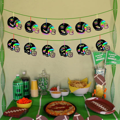 24Pcs Football Scratch Paper Craft Kits, Rainbow Scratch Paper Art, Football Helmet Scratch Off Cards for Sports Themed Birthday Party DIY Crafts Supplies