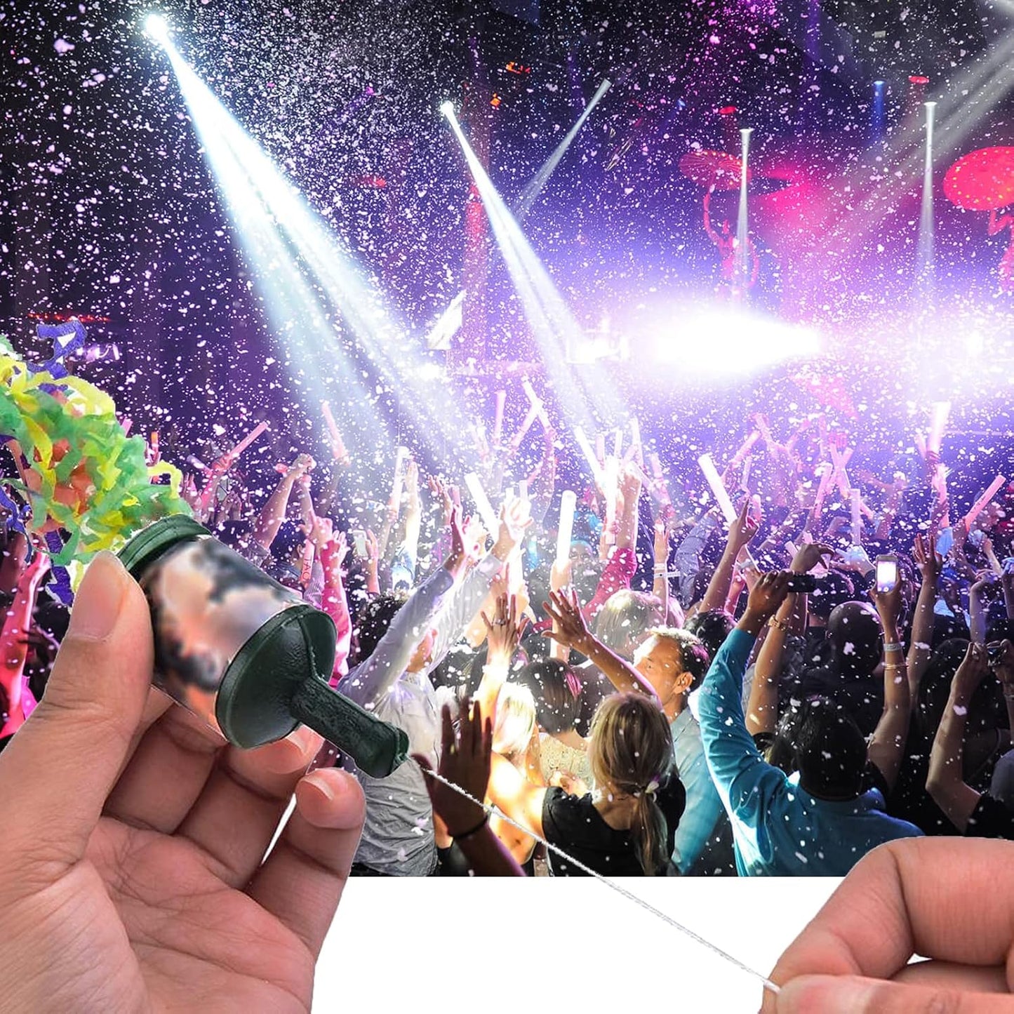 50Pcs Mini Confetti Party Poppers for Wedding, Birthday, Graduation, Baby Shower - Safe Kids' Fun Party Supplies, Christmas & Halloween Decorations