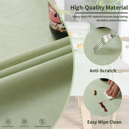 Rectangle Table Cloth,100% Waterproof Tablecloth Oil Proof Spill Proof Vinyl Table Cloth, Wipe Clean Plastic Table Cover for Dining, Camping, Indoor and Outdoor 52" x 70",Leaves