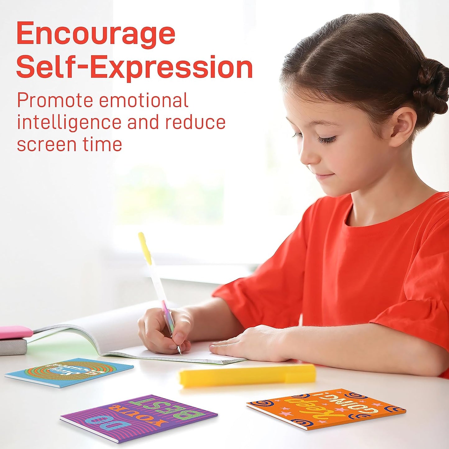 S&O Motivational Mini Notebooks Bulk Set w/12 Unique Messages, Inspirational Notebooks for Kids, tiny pocket journals Collection for Children, small Diaries Pack writing pads, 44 pages, 3.5” x 5”