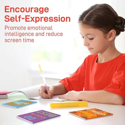 S&O Motivational Mini Notebooks Bulk Set w/12 Unique Messages, Inspirational Notebooks for Kids, tiny pocket journals Collection for Children, small Diaries Pack writing pads, 44 pages, 3.5” x 5”