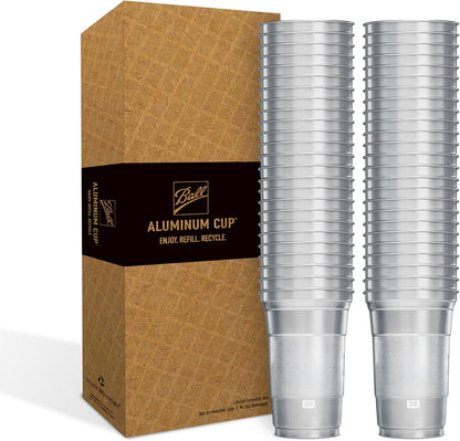 Top Cup – 16 Ounce, 30 Count, Reusable Aluminum Party Cups | Cold-Holding, Recyclable, Made in USA
