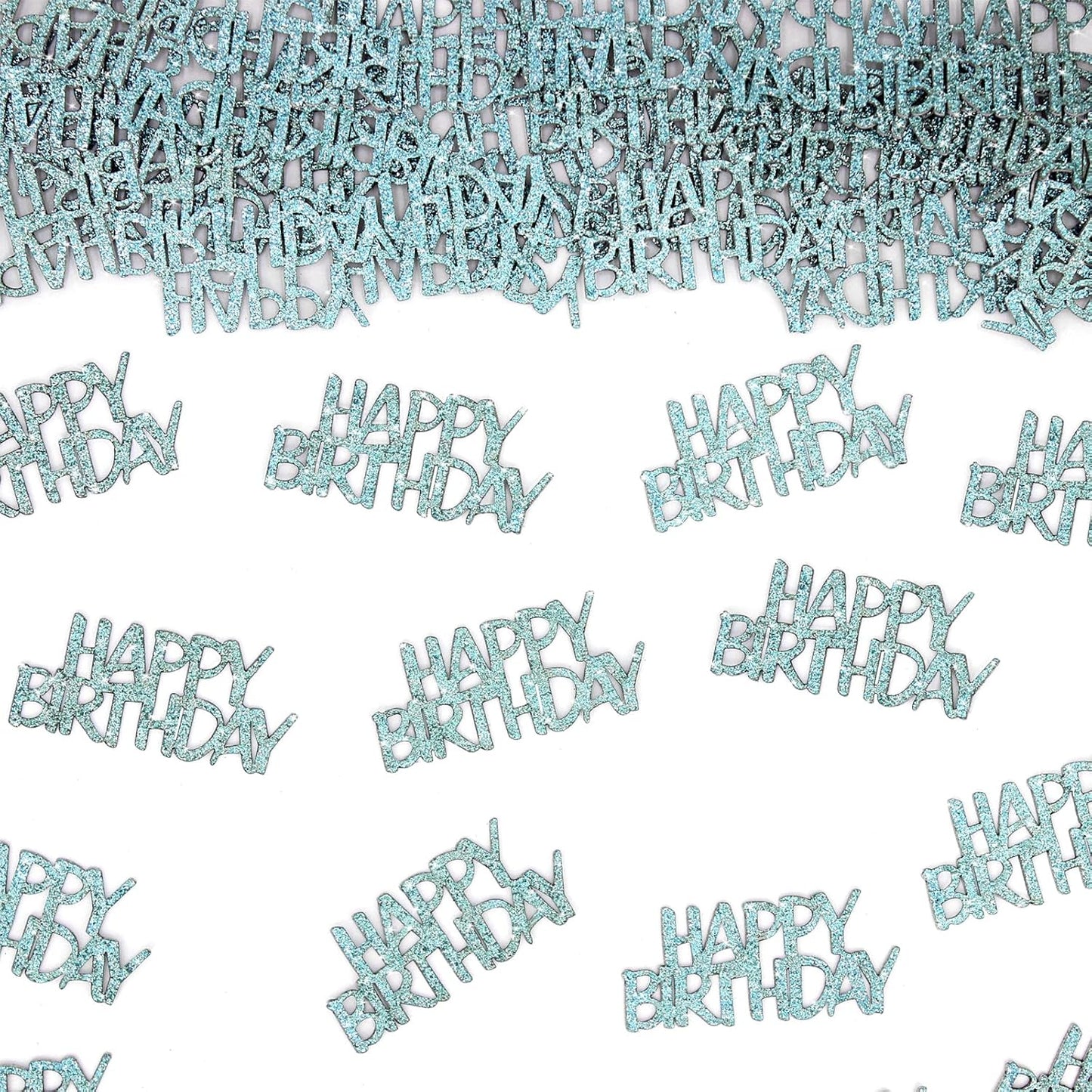 Pink Happy Birthday Confetti - Girl Birthday Party Decorations - Light Pink Glitter Scatters for Baby Girl Party Table Decor Supplies - 100PC