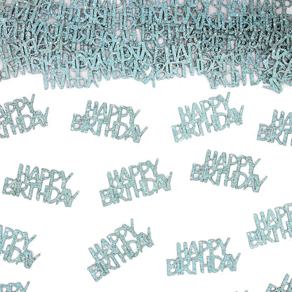 Pink Happy Birthday Confetti - Girl Birthday Party Decorations - Light Pink Glitter Scatters for Baby Girl Party Table Decor Supplies - 100PC