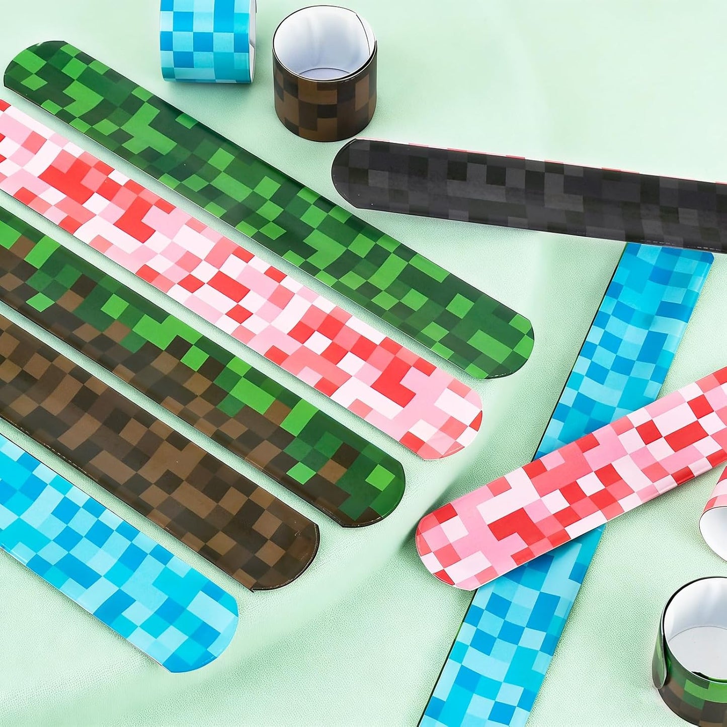 Cartoon Animation Slap Wristband, 24 Pack - Birthday Party Supplies, Cartoon Theme Bracelets Goodie Bag Fillers for Birthday & Theme Parties